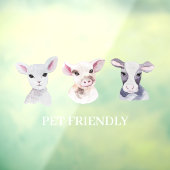 ストアモダンウインドペットのフレンドリーおもしろいウィンドウの固定 ウィンドウサイン (シート3)