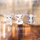 ストアモダンウインドペットのフレンドリーおもしろいウィンドウの固定 ウィンドウサイン (シート2)