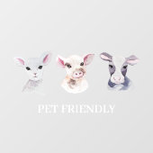 ストアモダンウインドペットのフレンドリーおもしろいウィンドウの固定 ウィンドウサイン (シート)