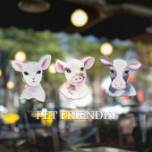 ストアモダンウインドペットのフレンドリーおもしろいウィンドウの固定 ウィンドウサイン