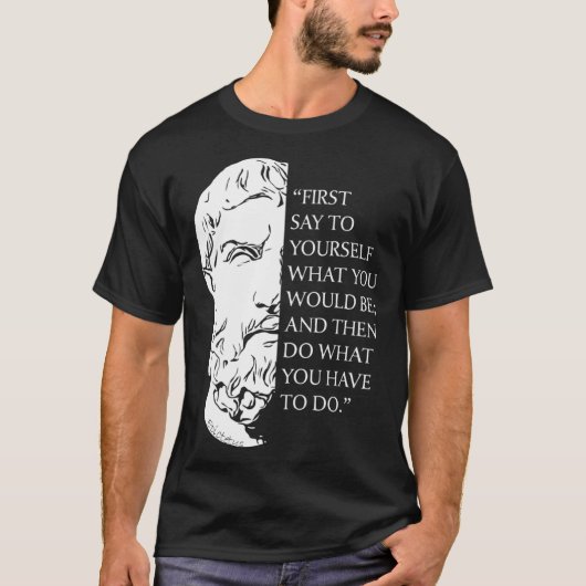 ストア主義エピテトスストア哲学引用文Visualiz Tシャツ (正面)