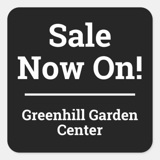 ストア名で今すぐ販売 スクエアシール (正面)