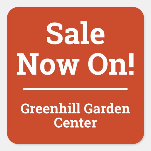 ストア名広場ステッカーで今すぐ販売 スクエアシール (正面)