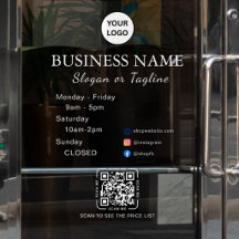 ストア営業時間 モダンスクリプト & QR・ソーシャルメディア