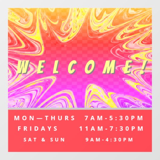 ストア時パーソナライズされた間ウェルカムウィンドウロック ウィンドウサイン (シート)