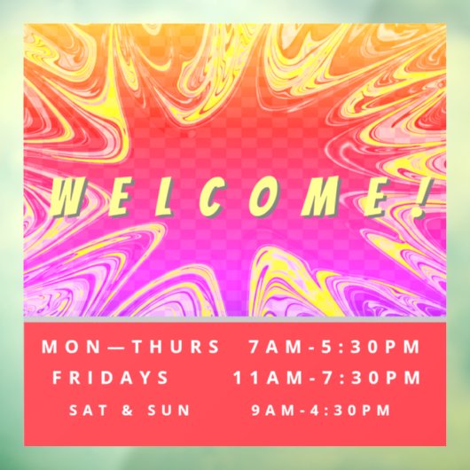 ストア時パーソナライズされた間ウェルカムウィンドウロック ウィンドウサイン (シート3)