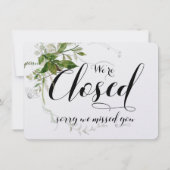 ストア窓ソフト緑オープン閉じた看板 (裏面)