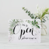 ストア窓ソフト緑オープン閉じた看板 (スタンド正面)