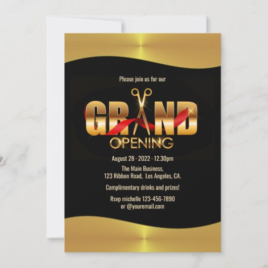 ストア開口部 招待状 (正面)