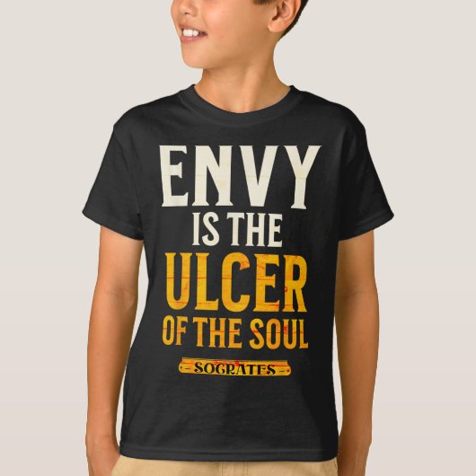 ストイやる気を起こさせるシズム引用文ソクラテスストア哲学 Tシャツ (正面)