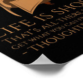 ストイックな名言 - 人生は短い - マルコス・アウレリウスP ポスター (角)