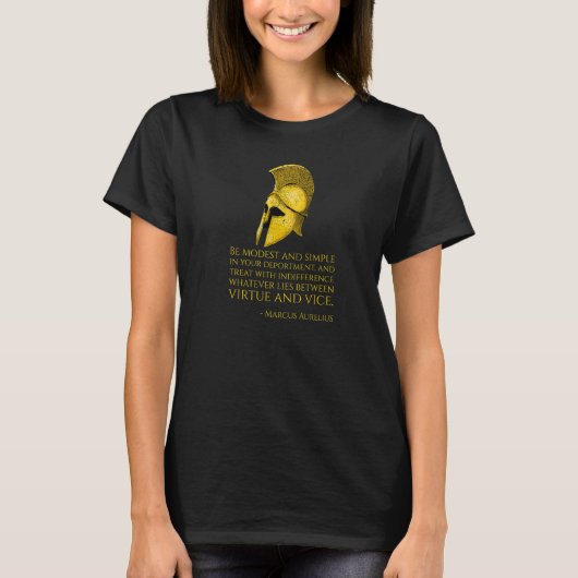 ストイックギリシャ哲学引用文マーカスアウレリウス Tシャツ (正面)