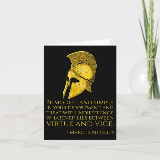 ストイックギリシャ哲学引用文- Marcus Aurelius - S カード (正面)