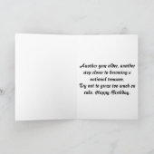 ストイックバイソン誕生日ウィズダム カード (内部)