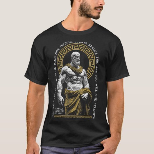 ストイック哲学マーカス・アウレリウスを見つける Tシャツ (正面)