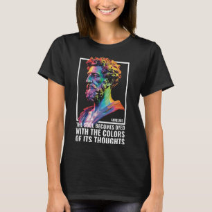 ストイック哲学引用文ギリシャ哲学マルカスオー Tシャツ