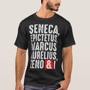 ストイック哲学者哲学Taのための知恵引用文 Tシャツ