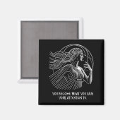 ストイック引用文自分の注意与えの対象になる マグネット (正面/裏面)