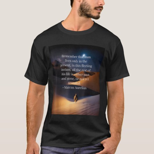 ストイック瞑想引用文 Tシャツ (正面)