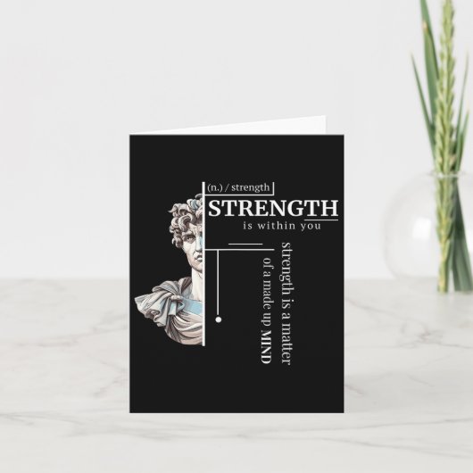 ストイック規律前向き哲学マインドセットStren カード (正面)