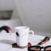 ストイック追悼悔やみや弔慰ギフト沿岸ブルーアイリス カフェラテマグ