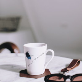 ストイック追悼悔やみや弔慰ギフト沿岸ブルーアイリス カフェラテマグ