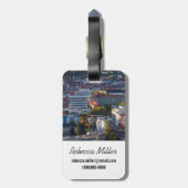 ストゥットガルトの高架都市景観 ラゲッジタグ (裏面縦)