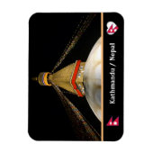 ストゥーパブダナート、カトマンズ夜 – ネパール マグネット (縦)