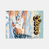 ストウエバーモントウィンターヴィンテージ フリースブランケット (正面(横))