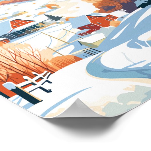 ストウエバーモントウィンターヴィンテージ ポスター (角)