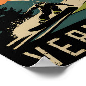 ストウエバーモントスノーボードヴィンテージスノーボード山 ポスター (角)