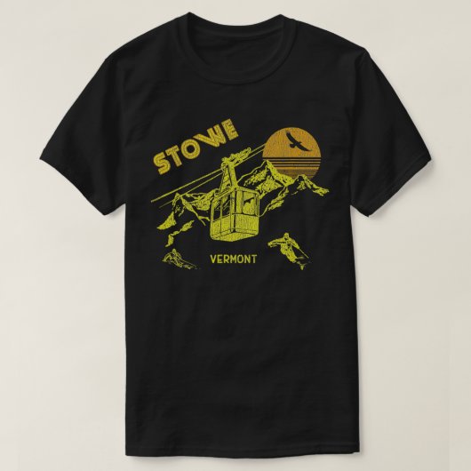 ストウエバーモントレトロスキー Tシャツ (デザイン正面)