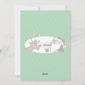 ストギー喫煙サンタグおもしろいリーンストライプクリスマス シーズンカード (裏面)