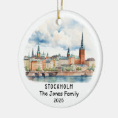 ストクパーソナライズされたルホルムオーナメント、スウェーデン セラミックオーナメント (左)