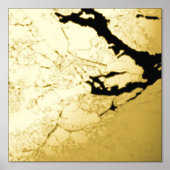 ストクモダンエレガントルホムスウェーデンの上品なギフトマップ 箔ポスター (正面)