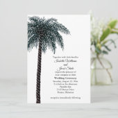 ストクラシックリングライトパームツリー結婚式招待状 招待状 (スタンド正面)