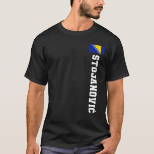 ストジャノビックボスニア国旗の姓コート・オブ・アーム・エンブル Tシャツ