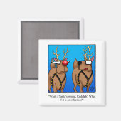 ストッキングおもしろいスタッフクリスマスユーモア磁石 マグネット (正面/裏面)