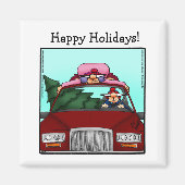 ストッキングおもしろいスタッフクリスマスユーモア磁石 マグネット (正面)