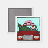 ストッキングおもしろいスタッフクリスマスユーモア磁石 マグネット (正面/裏面)