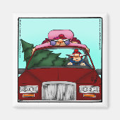 ストッキングおもしろいスタッフクリスマスユーモア磁石 マグネット (正面)