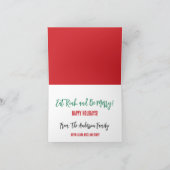 ストッキングが飾られた、ホッケーソックス、ユーモア シーズンカード (内部)