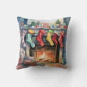 ストッキングつるが暖炉のギフト火災 クッション (裏面)