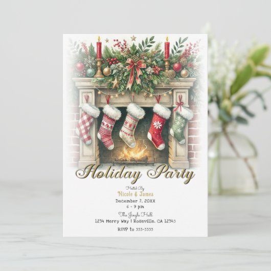 ストッキングつるバイフィアレスホリデーパーティー 招待状 (スタンド正面)