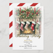 ストッキングつるバイフィアレスホリデーパーティー 招待状 (正面/裏面)