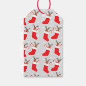 ストッキングで楽しいクリスマスのトナカイ ギフトタグ (裏面)