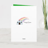 ストッキングとカスタマイズ可能な先生のクリスマスの名前 シーズンカード (裏面)