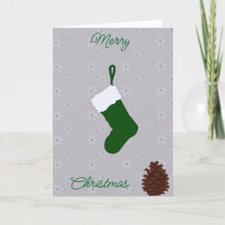 ストッキングとコーンクリスマスカード サンキューカード