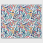 「ストッキングとジンジャーブレッドマン」 ラッピングペーパー (フラット)