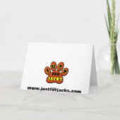 ストッキングのジャックラッセルテリア シーズンカード (裏面)